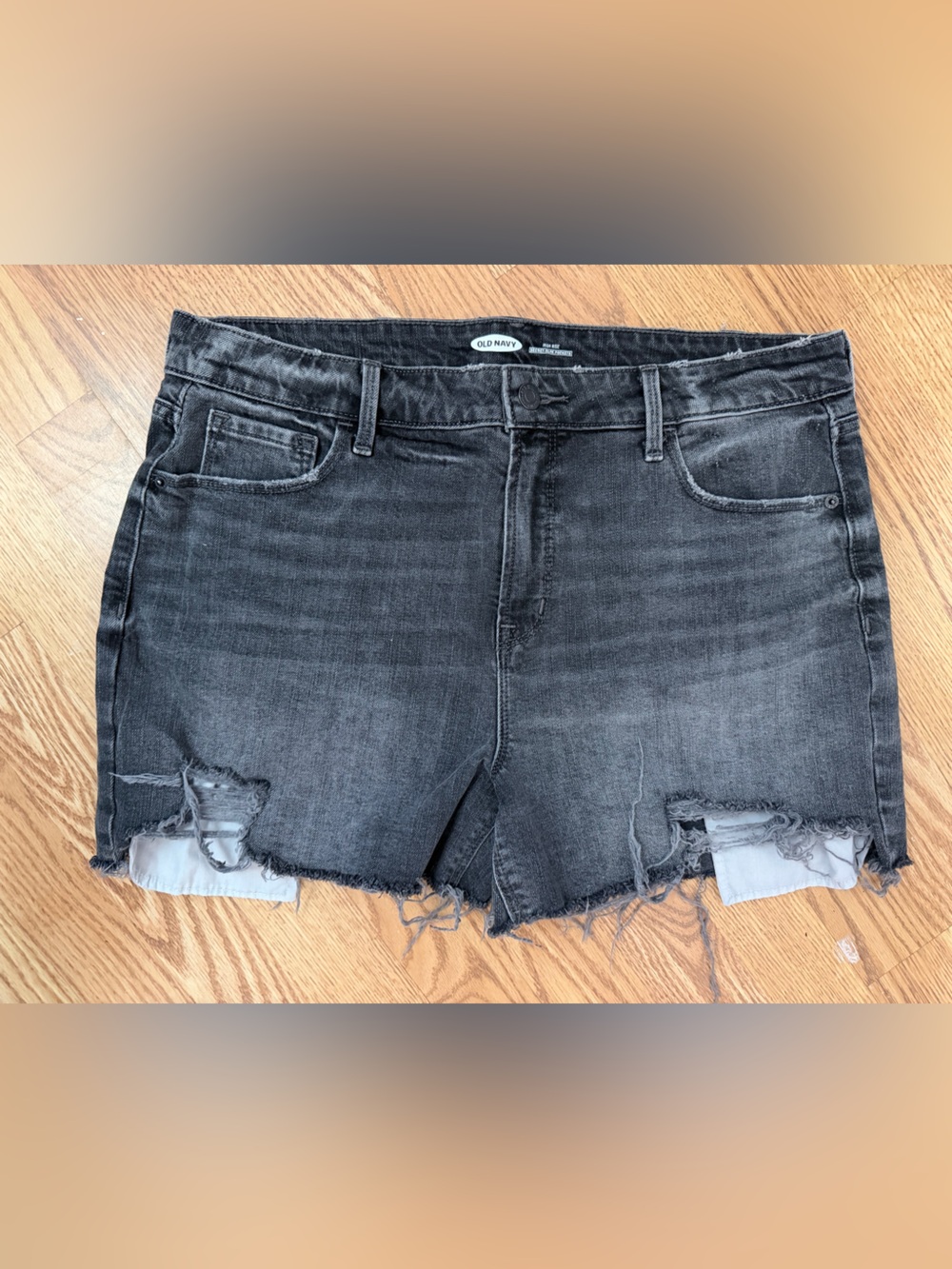 Old Navy Black High-Rise Denim Shorts